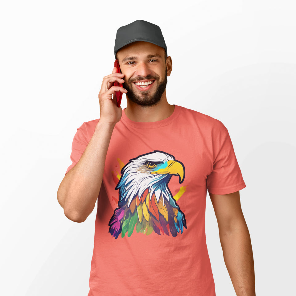 Men's Eagle T-shirt Wild Watermelon by ZealforTee