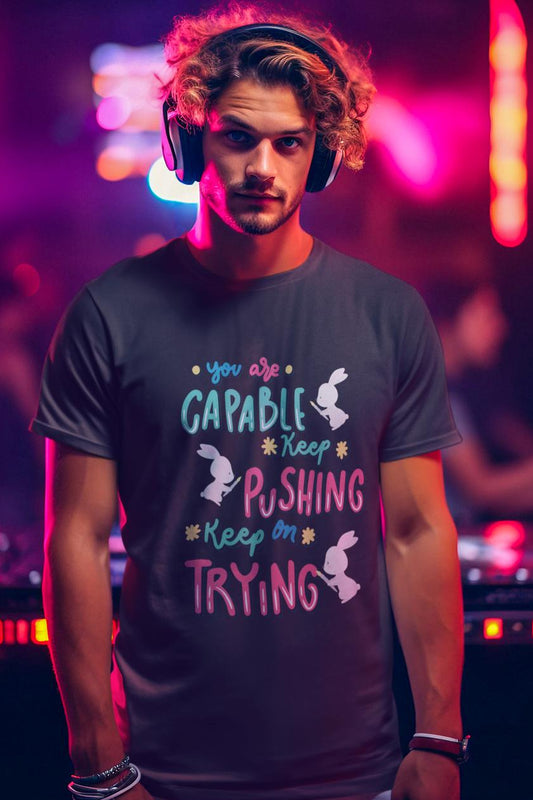 Men's You are Capable T-shirt Black by ZealforTee