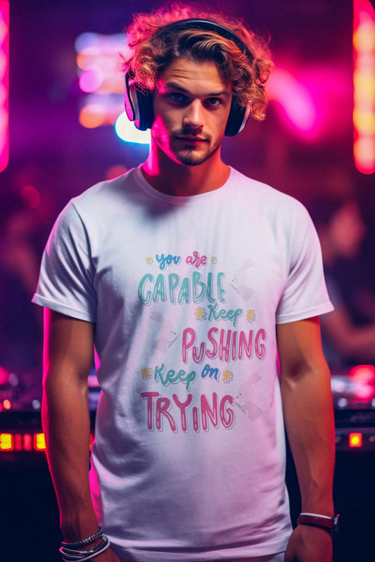 Men's You are Capable T-shirt Black by ZealforTee