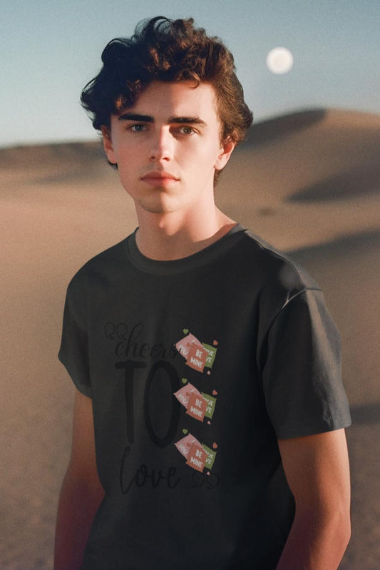 Men's Cheers To Love T-shirt Mint by ZealforTee