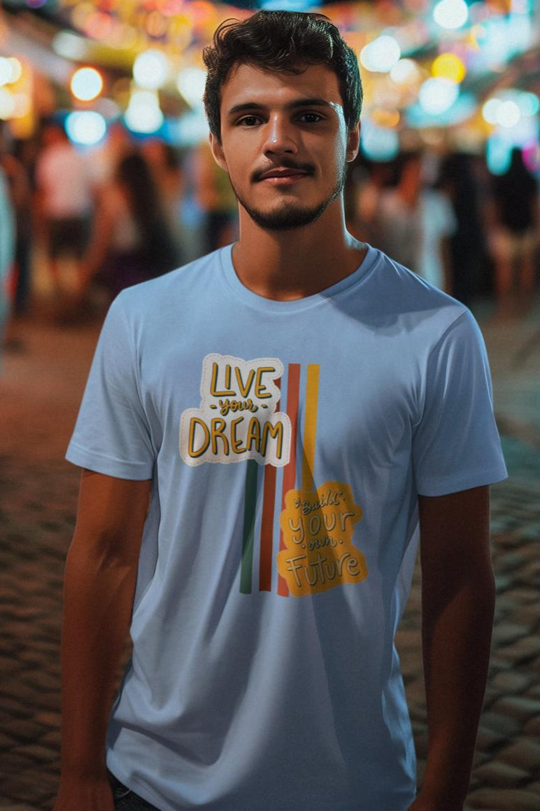 Men's Live Your Dream T-shirt Black by ZealforTee