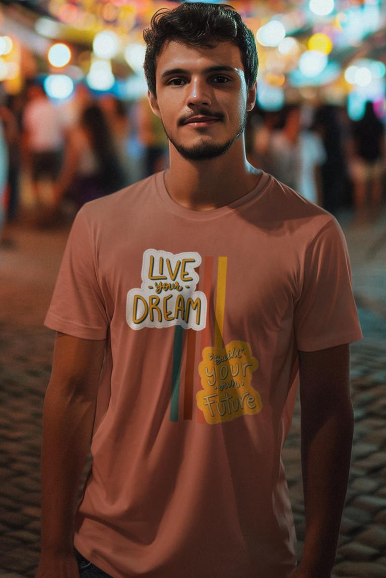 Men's Live Your Dream T-shirt Black by ZealforTee