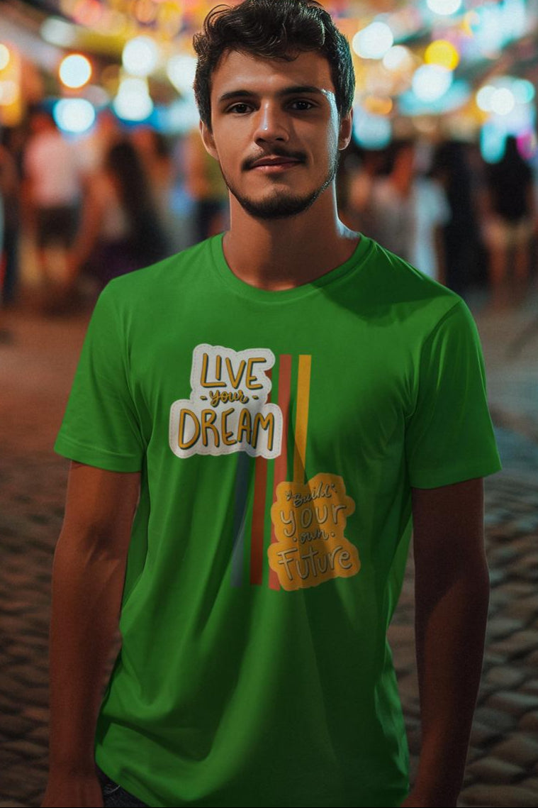 Men's Live Your Dream T-shirt Black by ZealforTee