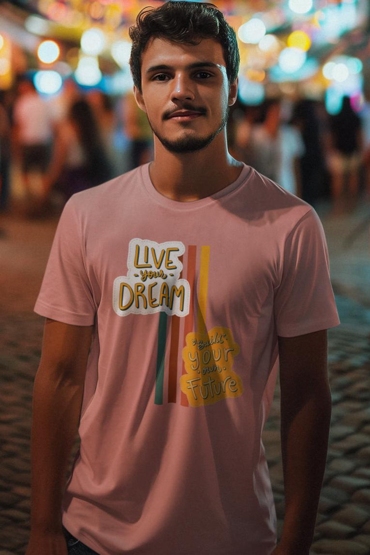Men's Live Your Dream T-shirt Black by ZealforTee