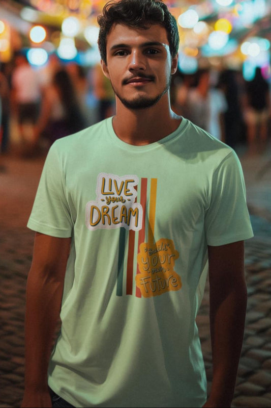 Men's Live Your Dream T-shirt Black by ZealforTee