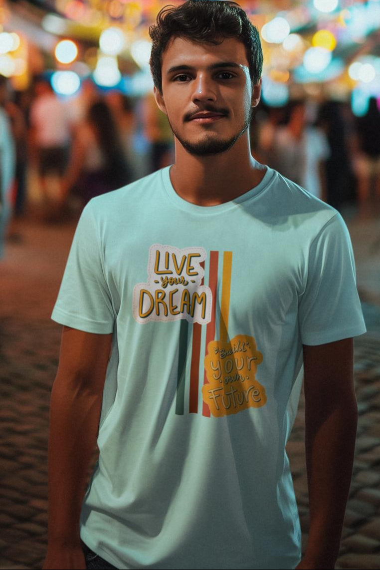 Men's Live Your Dream T-shirt Coral by ZealforTee
