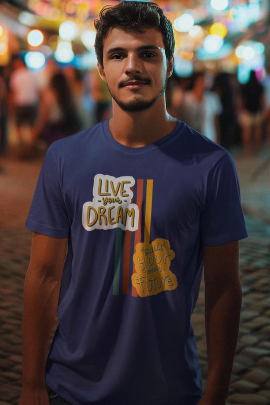Men's Live Your Dream T-shirt Royal Blue by ZealforTee
