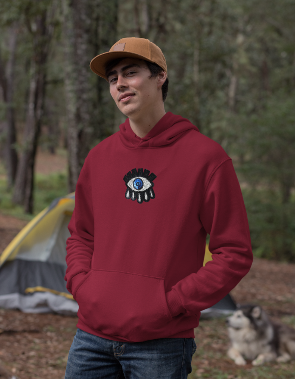 Men Oversized Evil Eye Hoodies