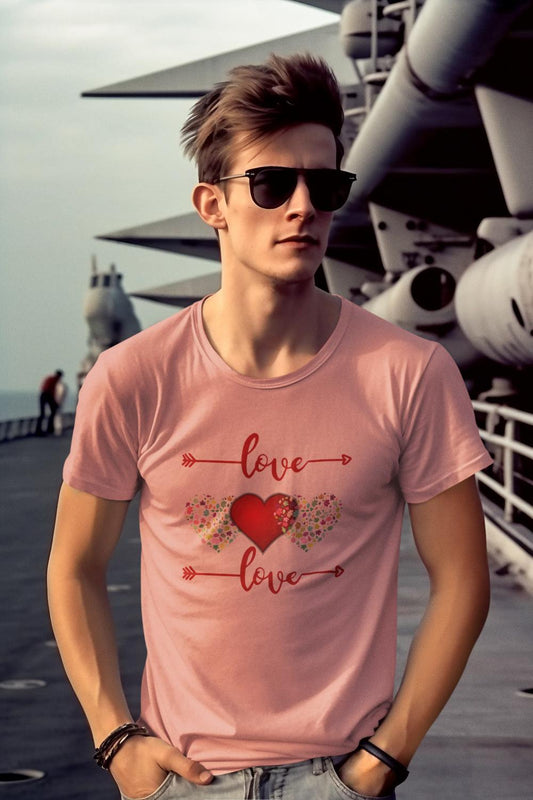 Men's Love Square Tshirt Mushroom by ZealforTee