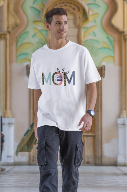 Men's Mom Mode Everyday Oversized T shirt Maroon by ZealforTee