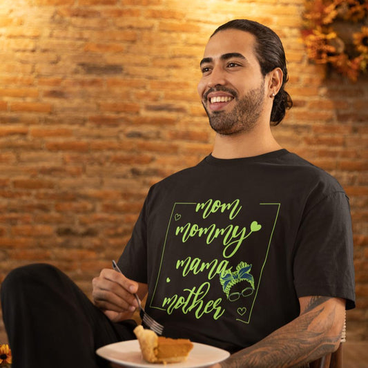 Men's Mom Mommy Mother Oversized T shirt Petrol Blue by ZealforTee