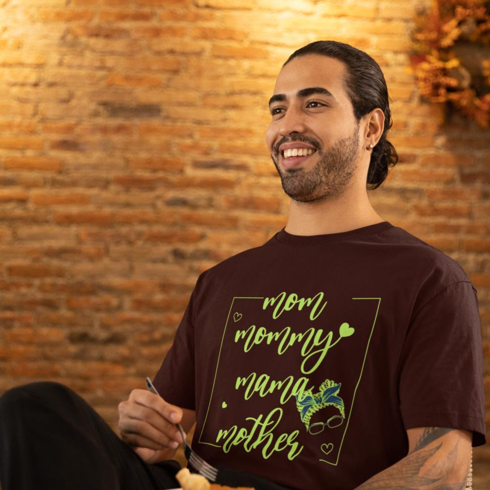 Men's Mom Mommy Mother Oversized T shirt Petrol Blue by ZealforTee