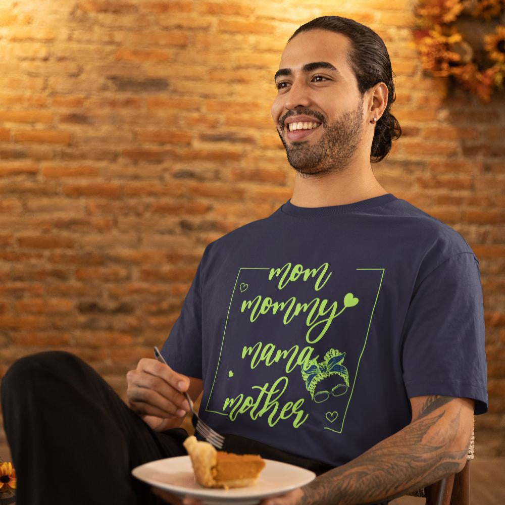 Men's Mom Mommy Mother Oversized T shirt Petrol Blue by ZealforTee