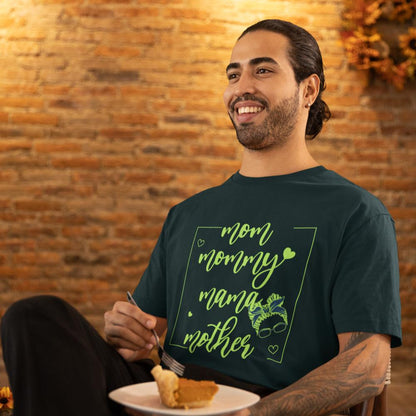 Men's Mom Mommy Mother Oversized T shirt Petrol Blue by ZealforTee