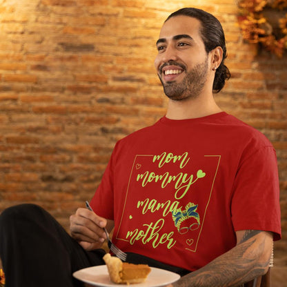 Men's Mom Mommy Mother Oversized T shirt Petrol Blue by ZealforTee