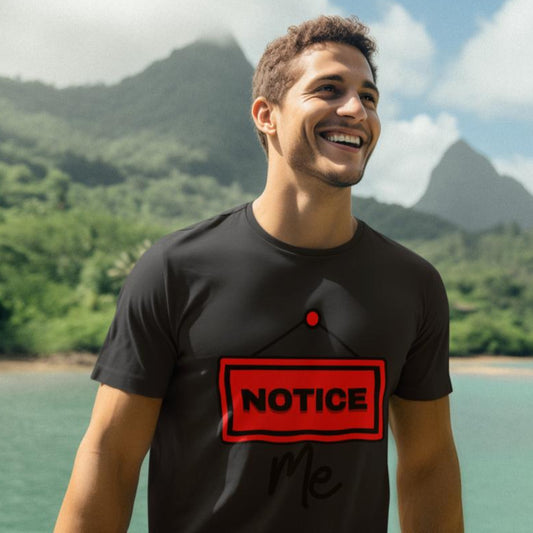 Men's Notice Me T-shirt New Yellow by ZealforTee