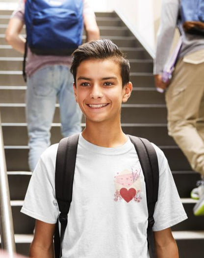 Men's I Love You Pocket Print T-shirt Black by ZealforTee