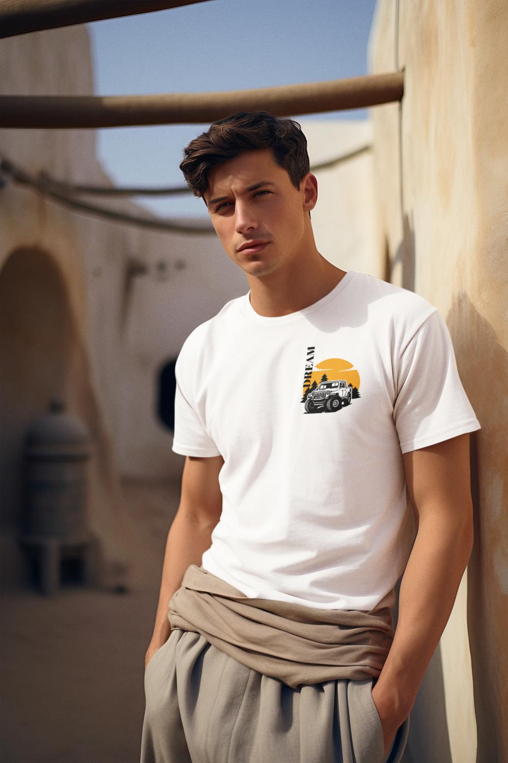 Men's Dream Car Pocket Print T-shirt Royal Blue by ZealforTee