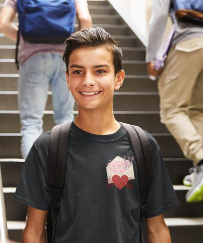 Men's I Love You Pocket Print T-shirt Black by ZealforTee