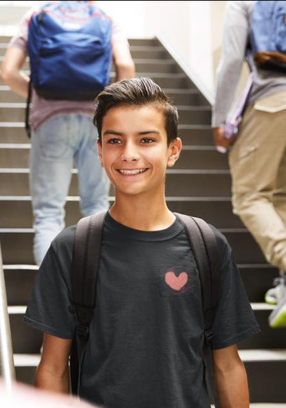 Men's Heart Pocket Print T-shirt White by ZealforTee