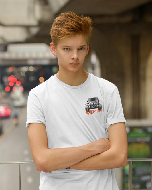 Men's Sport-ute Pocket Print T-shirt White by ZealforTee