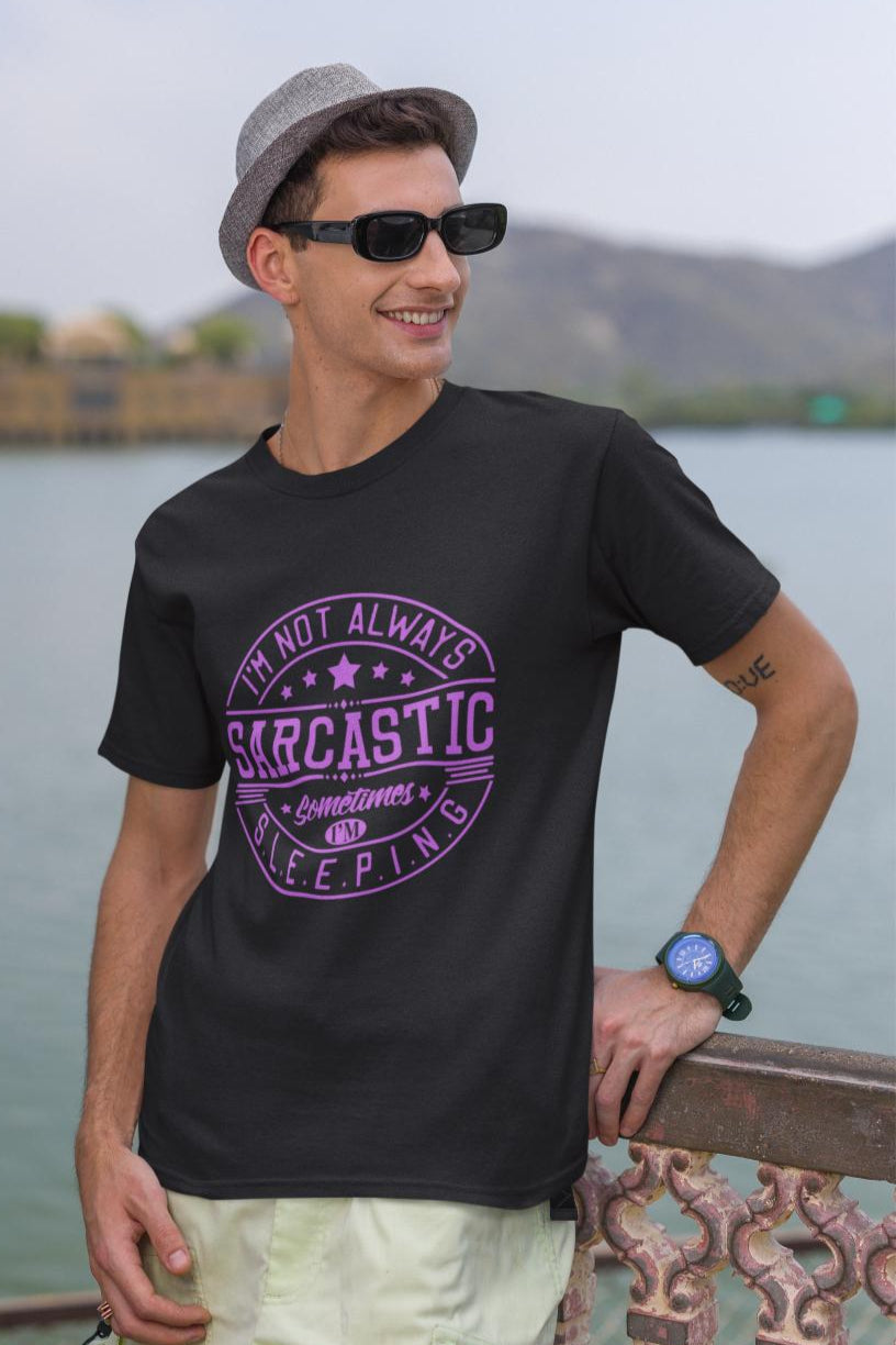 Men's Sarcastic Oversized T shirt Lavender by ZealforTee
