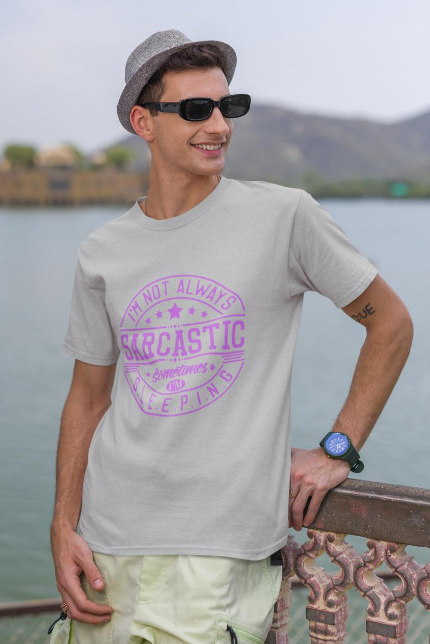 Men's Sarcastic Oversized T shirt Lavender by ZealforTee