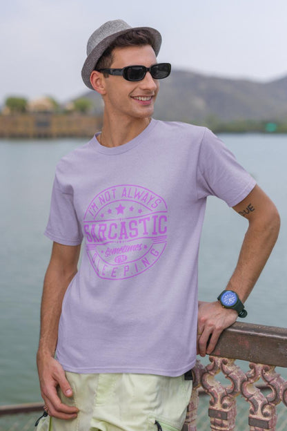 Men's Sarcastic Oversized T shirt Lavender by ZealforTee