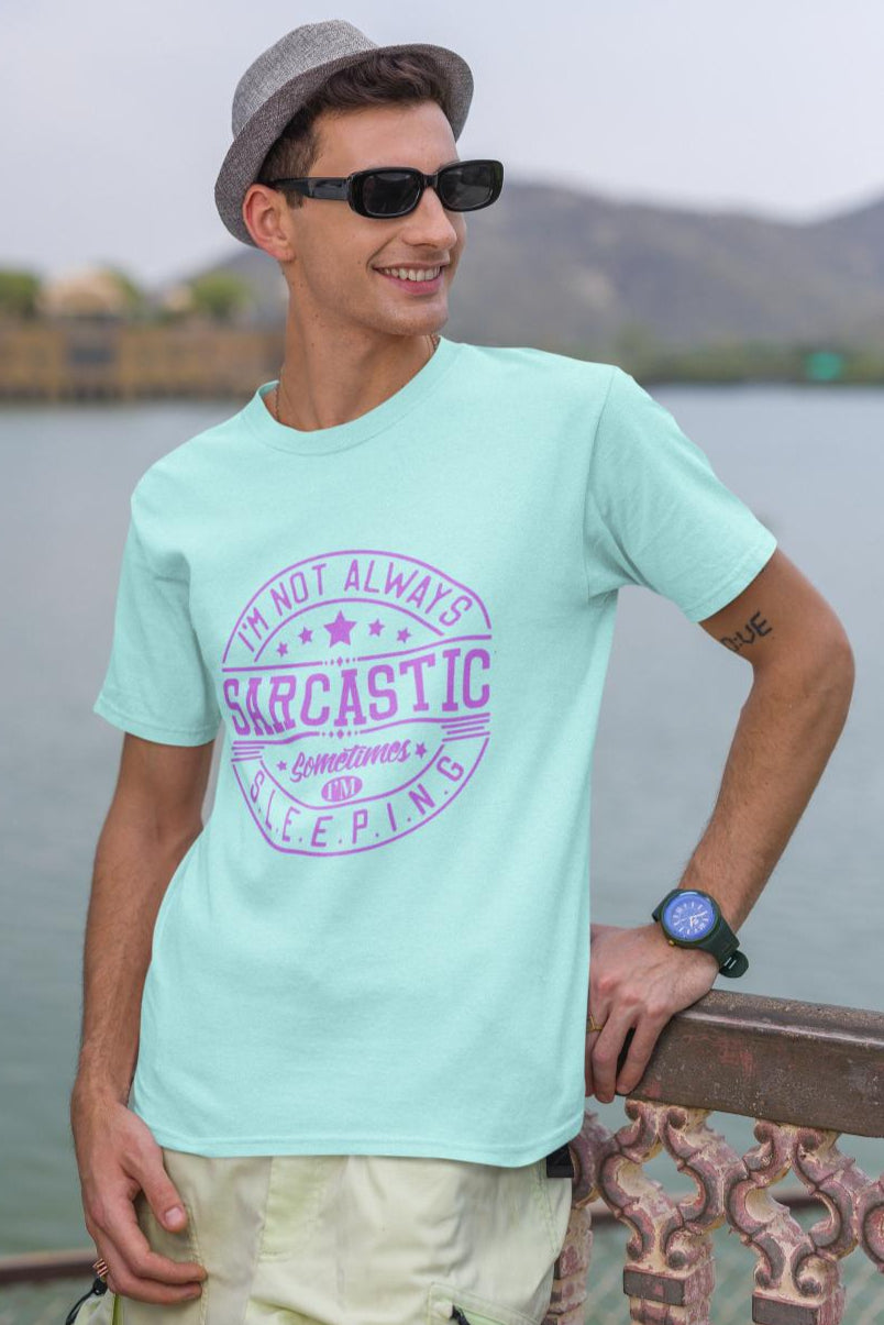 Men's Sarcastic Oversized T shirt Lavender by ZealforTee