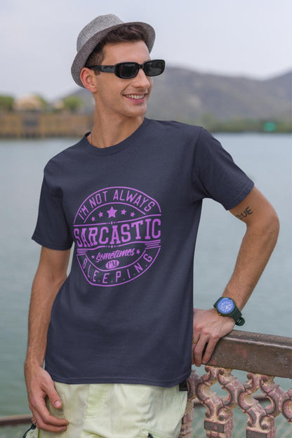 Men's Sarcastic Oversized T shirt Lavender by ZealforTee