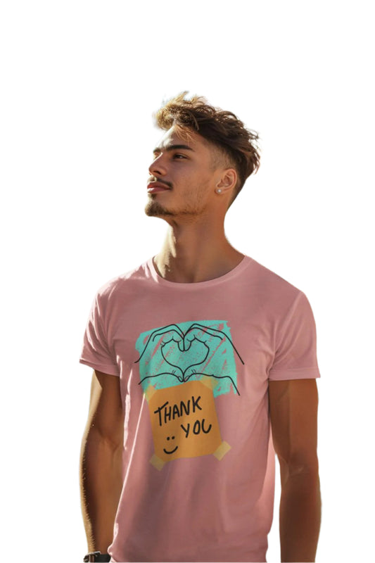 Men's Thank You T-shirt Flamingo by ZealforTee