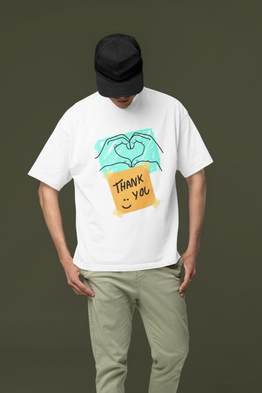 Men's Thank You T-shirt Black by ZealforTee