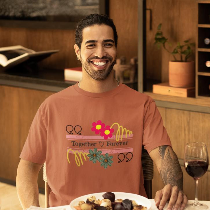 Men's In Partnership Together Oversized T shirt Navy Blue by ZealforTee