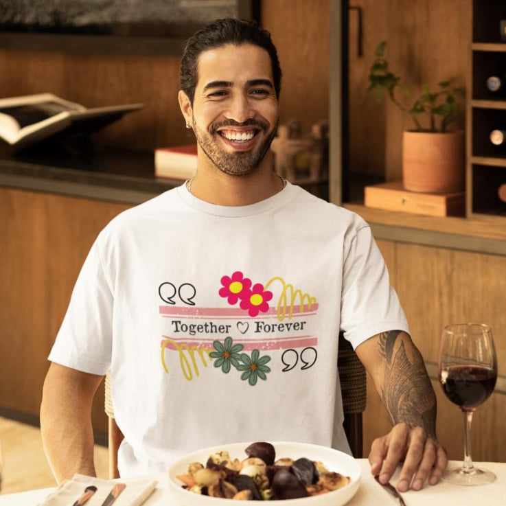 Men's In Partnership Together Oversized T shirt Navy Blue by ZealforTee