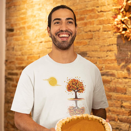 Men's Tree Shadow Oversized T shirt Maroon by ZealforTee
