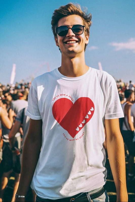 Men's Won My Heart T-shirt New Yellow by ZealforTee