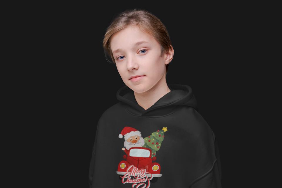Christmas Hoodie Black by ZealforTee