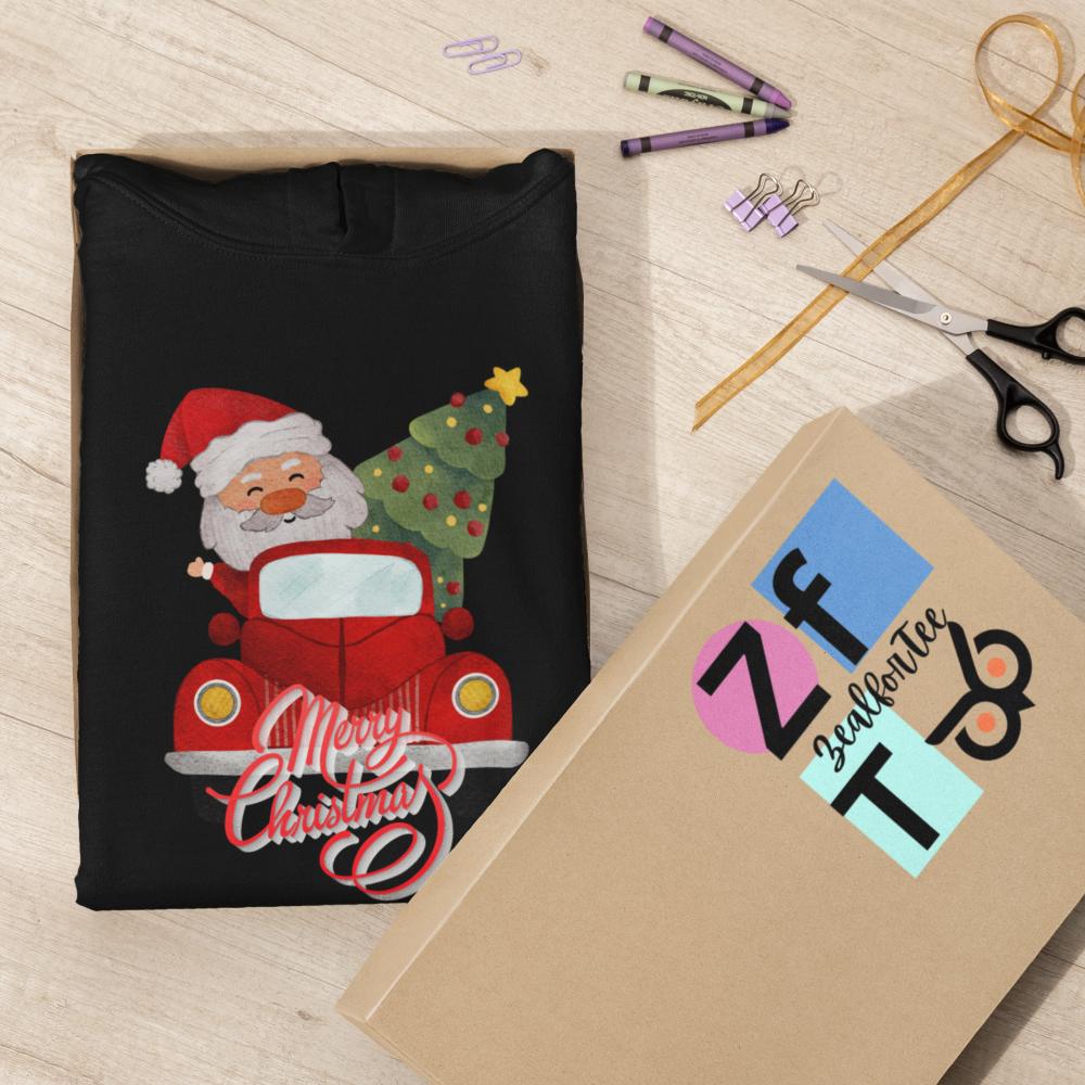 Christmas Hoodie Black by ZealforTee