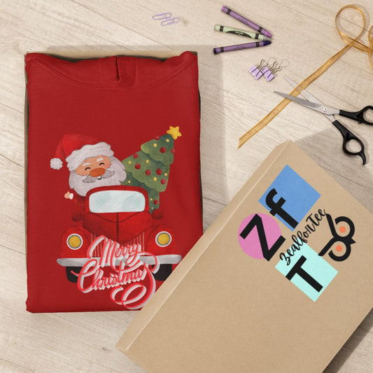 Christmas Hoodie Red by ZealforTee