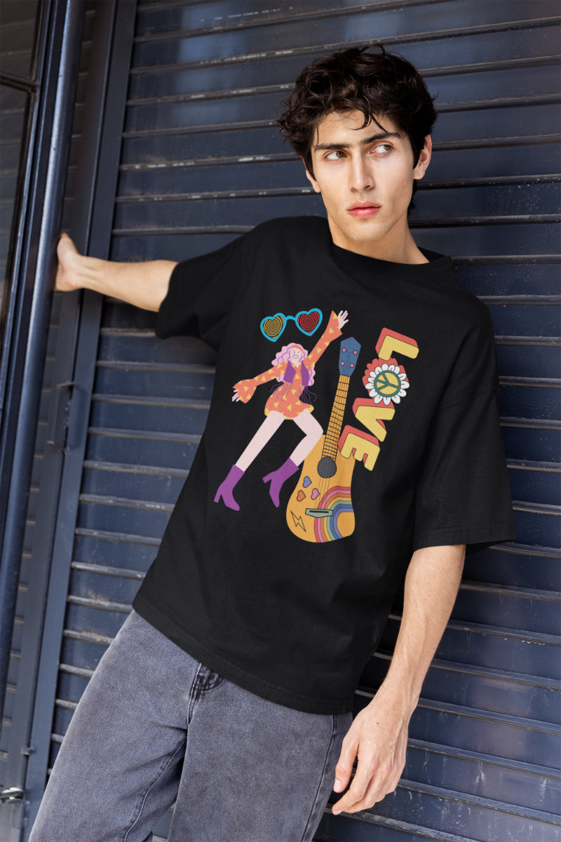 Men Guitar Lover Oversized T shirt