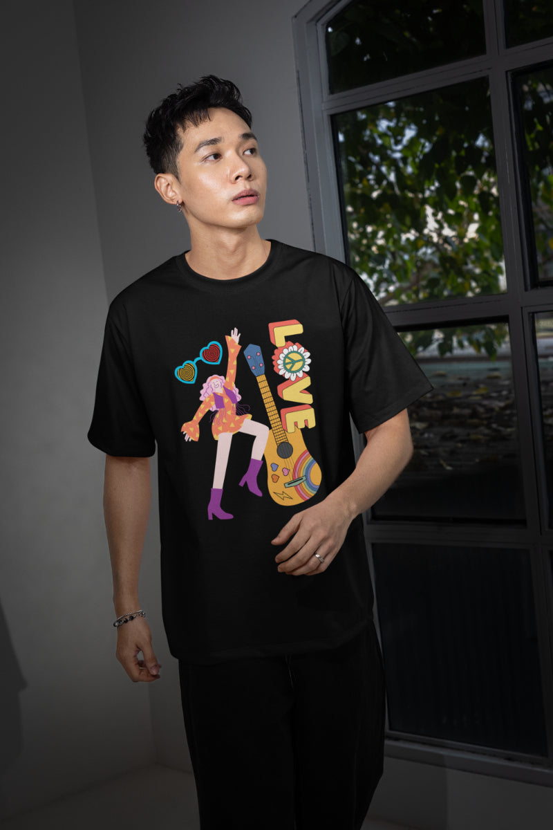 Men Guitar Lover Oversized T shirt