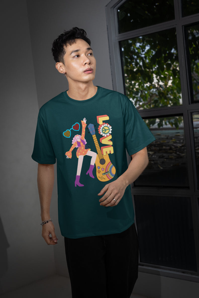 Men Guitar Lover Oversized T shirt