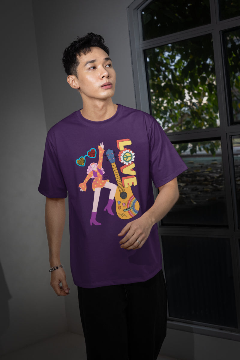 Men Guitar Lover Oversized T shirt