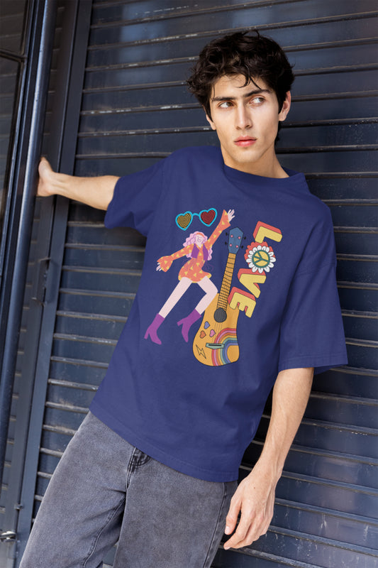 Men Guitar Lover Oversized T shirt