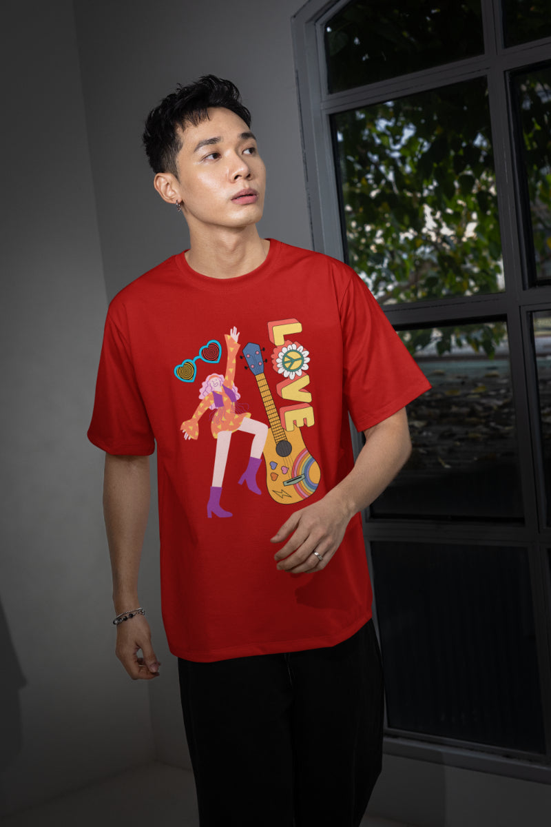 Men Guitar Lover Oversized T shirt