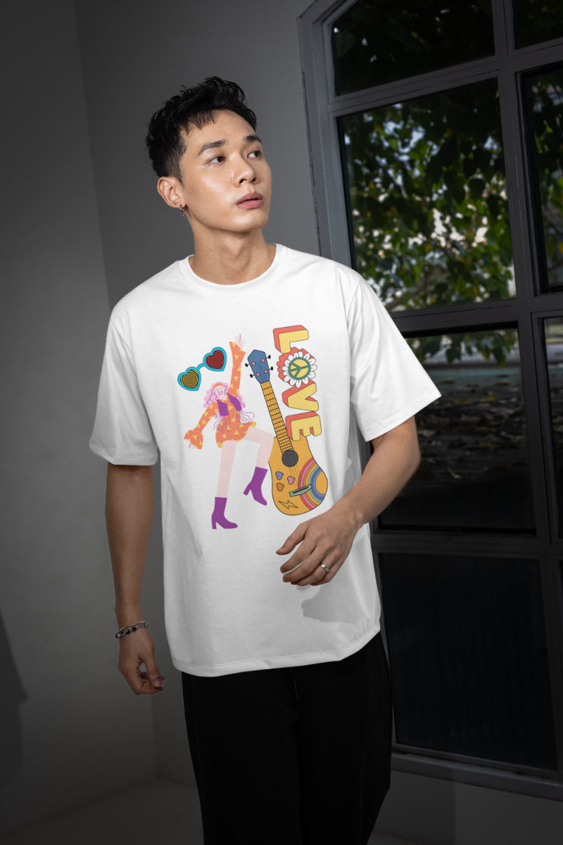 Men Guitar Lover Oversized T shirt
