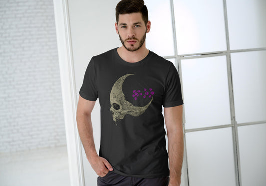 Men's Half Skull T-shirt Black by ZealforTee