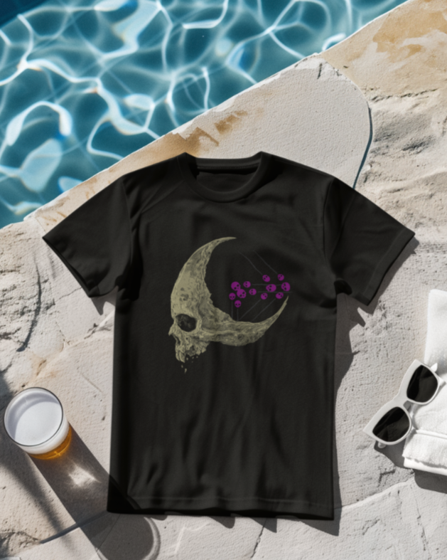 Men's Half Skull T-shirt Black by ZealforTee