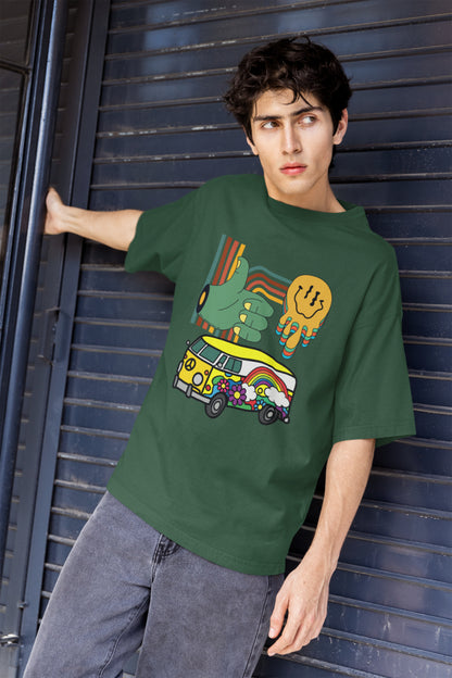 Men's Multicolored Imagination Oversized T shirt