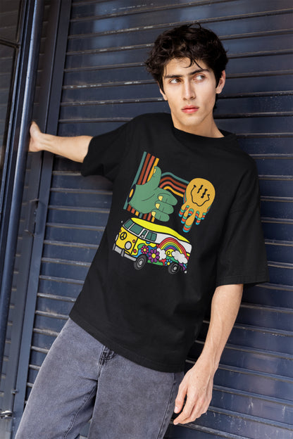 Men's Multicolored Imagination Oversized T shirt